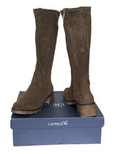 Caprice Alba Knee-High Boots Women's Brown UK 3.5 EU 36 WIDE Fit G Stretch Suede