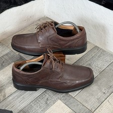Hotter Brown Leather Lace up Casual Shoes UK 11 Oxford Bruges Comfort Casual