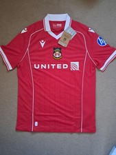 Macron Wrexham AFC Wales 2025/26 Home Menu Football Soccer Jersey Size L NWT