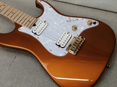 T'S GUITARS DST CLASSIC 22 GOLD HH Used Ash body Maple fingerboard w/Gig case