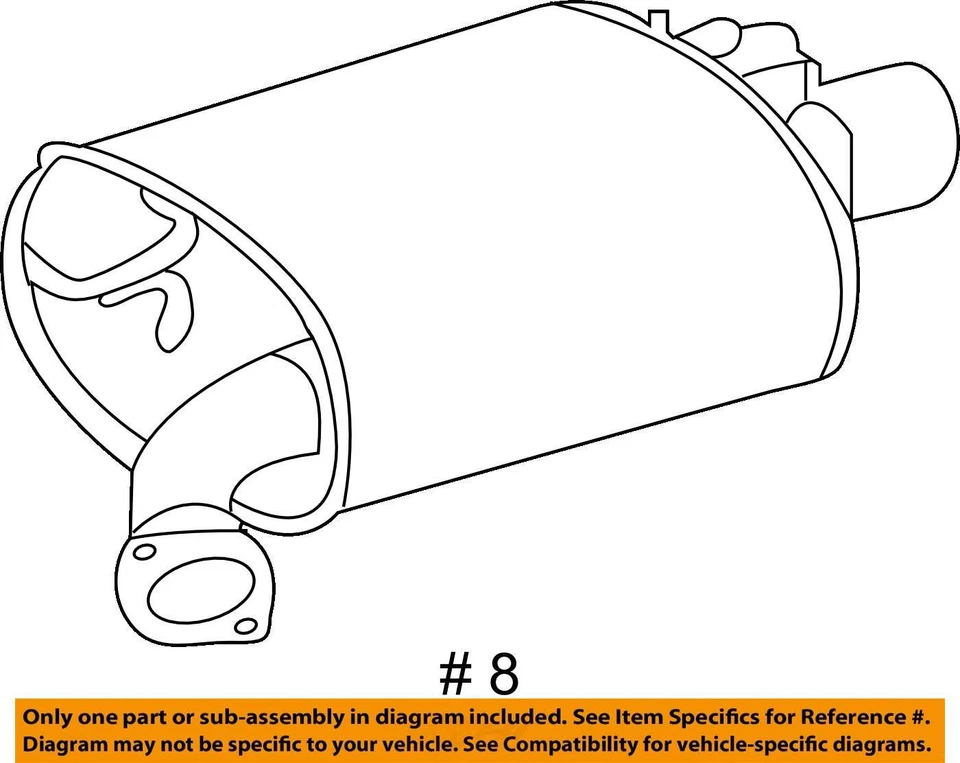 TOYOTA CAMRY  Exhaust System Rear Muffler  RH  2.5L  17430-F0091  2019 2024  45K - Image 4 of 4