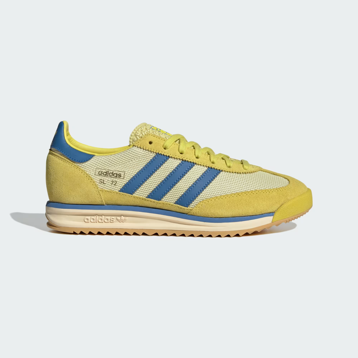 adidas Originals SL 72 RS Iconic Shoes in Pure Sulfur/Focus Blue