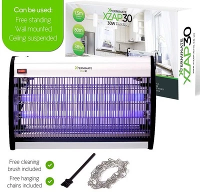 Xterminate Electric Insect Fly Zapper Killer 30W UV Light Trap Bugs Pests