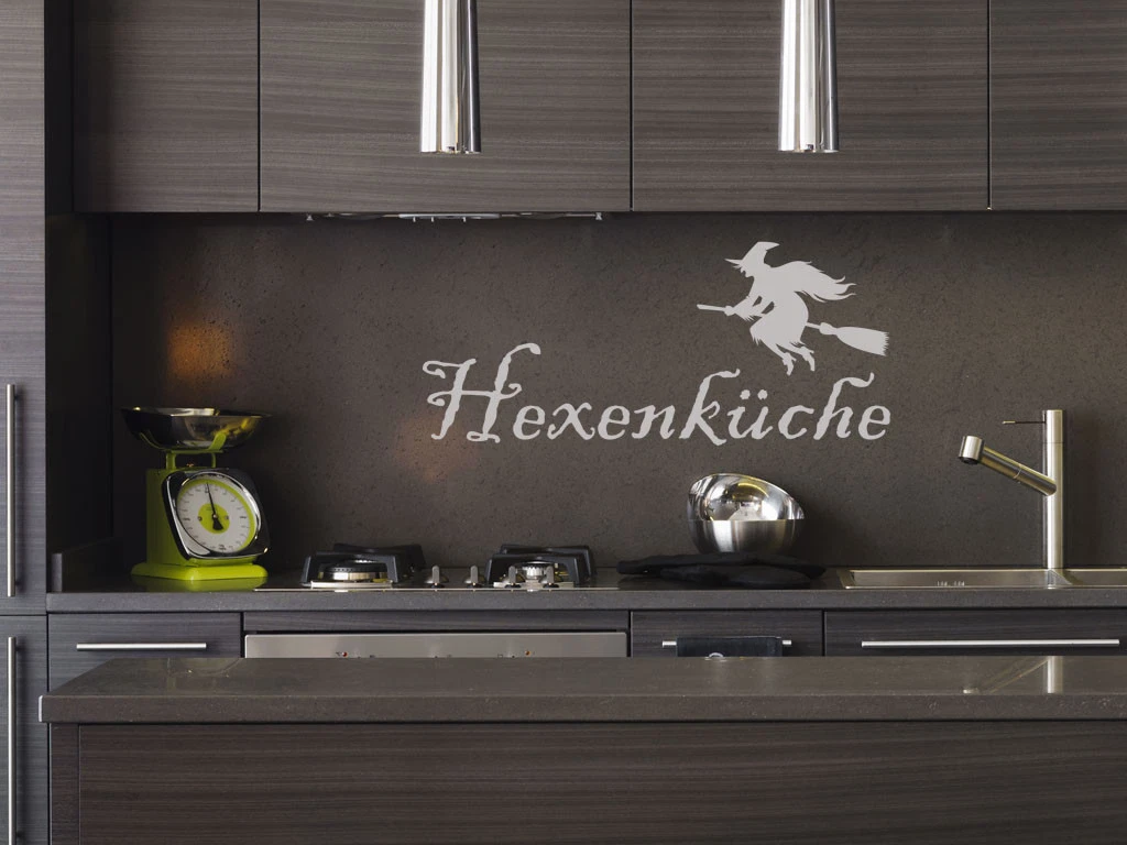 S183 XXL Wandtattoo "Hexenküche" Spruch aufkleber Küche Herd
