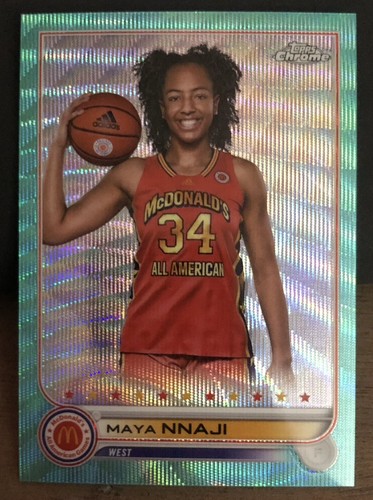 2022 Topps Chrome McDonald's All American Basketball Aqua Wave Refractor Maya Nnaji #47