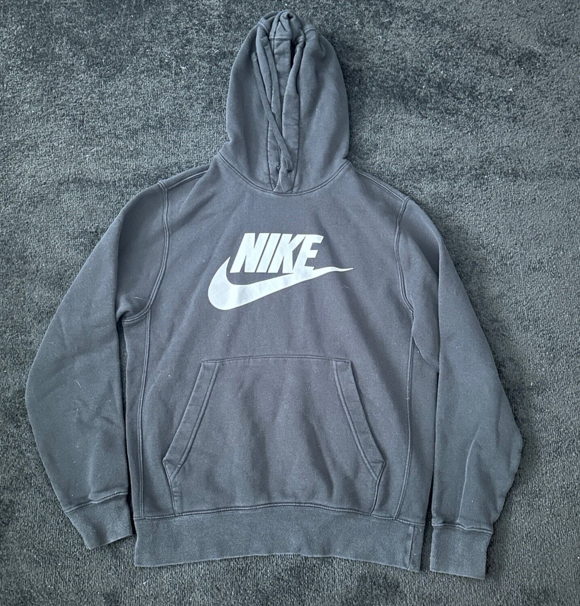 Nike Hoodie Mens Small Sweatshirt Black Long Sleeve Sport School Athletic  Casual