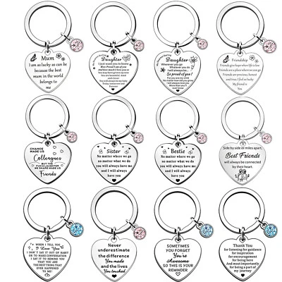 Personalised Gift Heart Keyring Birthday Gifts For Mentor Friend Sister Daughter