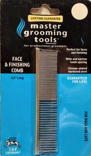 Master Grooming Tool Face & Finishing Comb 4.5" long For Dogs and Cats