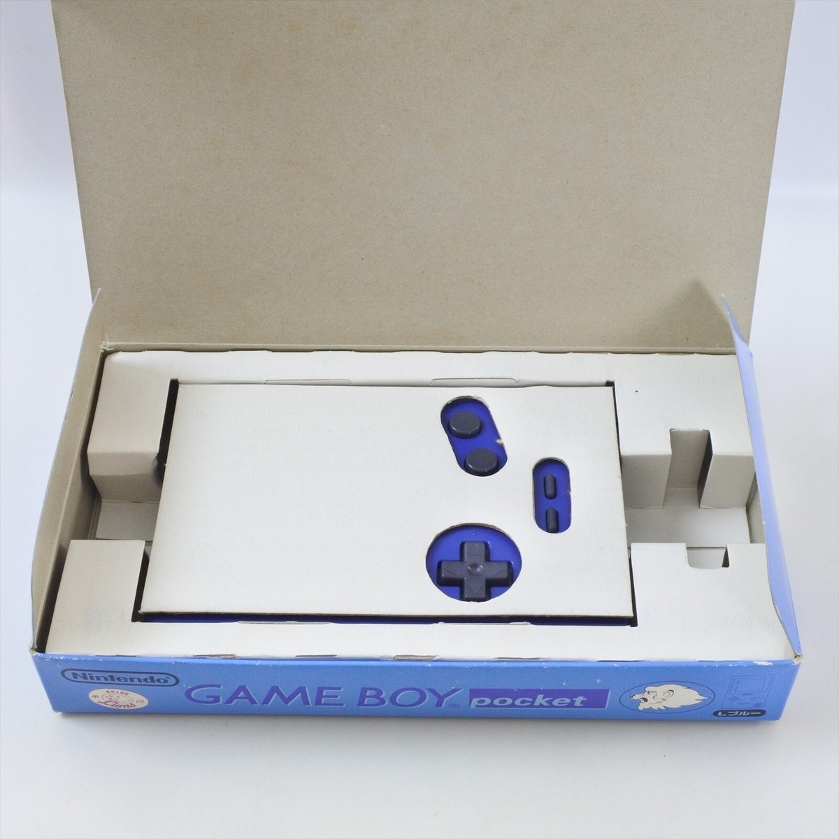 Gameboy Pocket Console LIONS BLUE MGB-001 Boxed + Pouch Nintendo