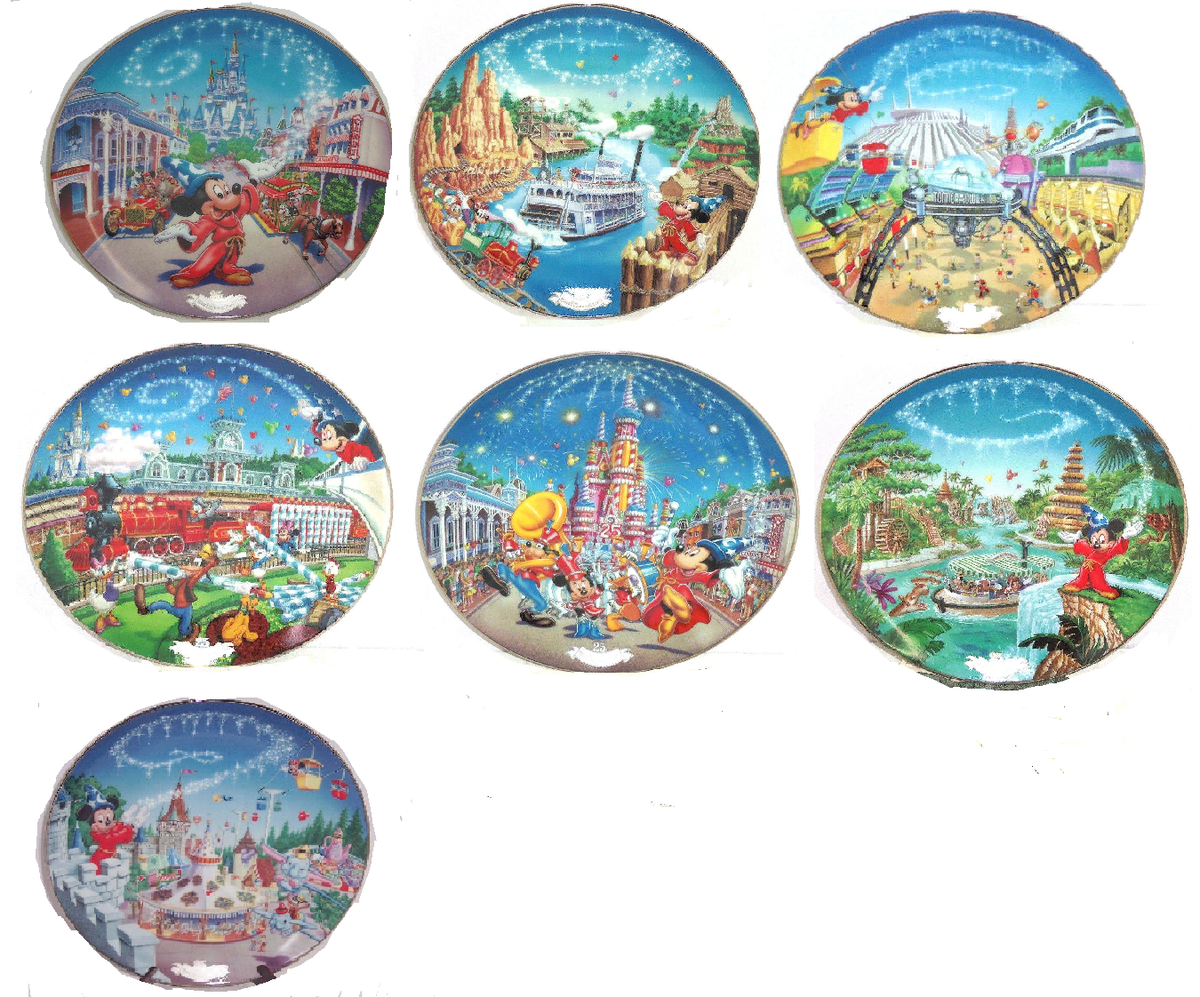 Disney EPCOT 25th Anniversary Plate ① Disney World 25th Anniversary Collector Plate Bradford Exchange | eBay