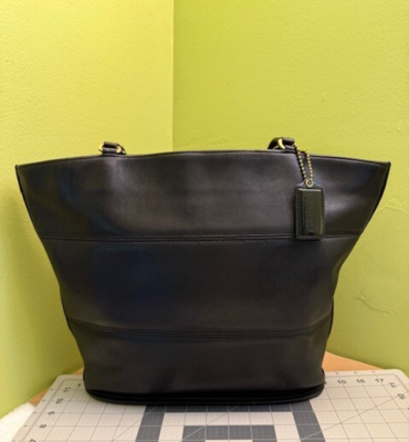 COACH Vintage Tribeca Black Leather Shoulder Handbag Tote Shopper
