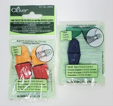8 Clover Point Protectors for Circular Knitting Needles S #3004 & L 3005 NIP