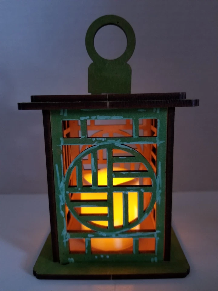 Mini linterna japonesa hágalo usted mismo kit de artesanía de construcción 3D lote de 4 candelabros de luz de té Foto 4 de 4
