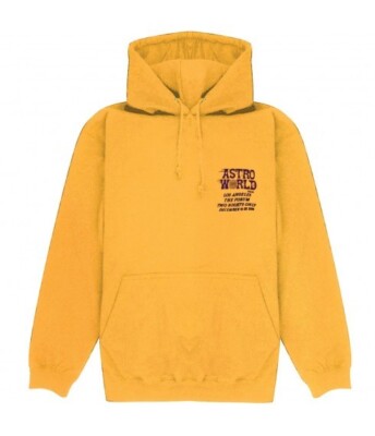 Travis Scott Gold/Yellow Astro World Tour Los Angeles Hoodie 