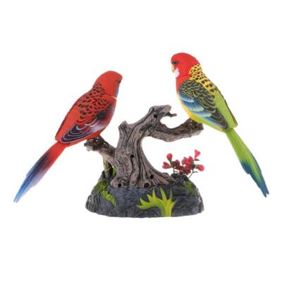 Voice Control Electric Parrots Chirping Birds with  Sounds and Flexible