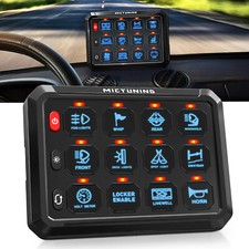 Mictuning 12 Gang Switch Panel Led Touch On Off Circuit Control Box For Utv Atv
