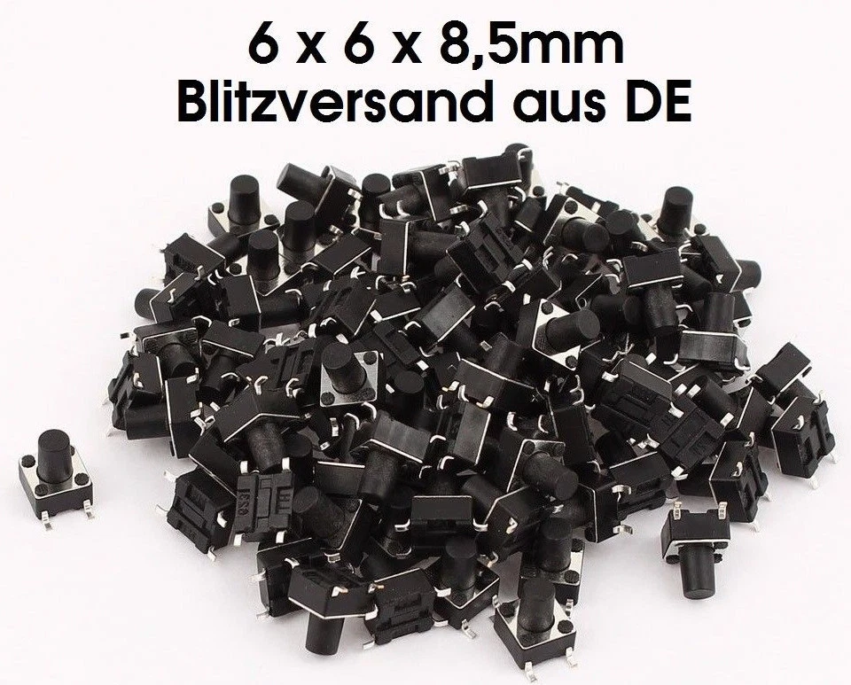 6x Drucktaster Micro Taster Tactile Switch Button 6x6x8,5 Scuf Mod Paddles Umbau