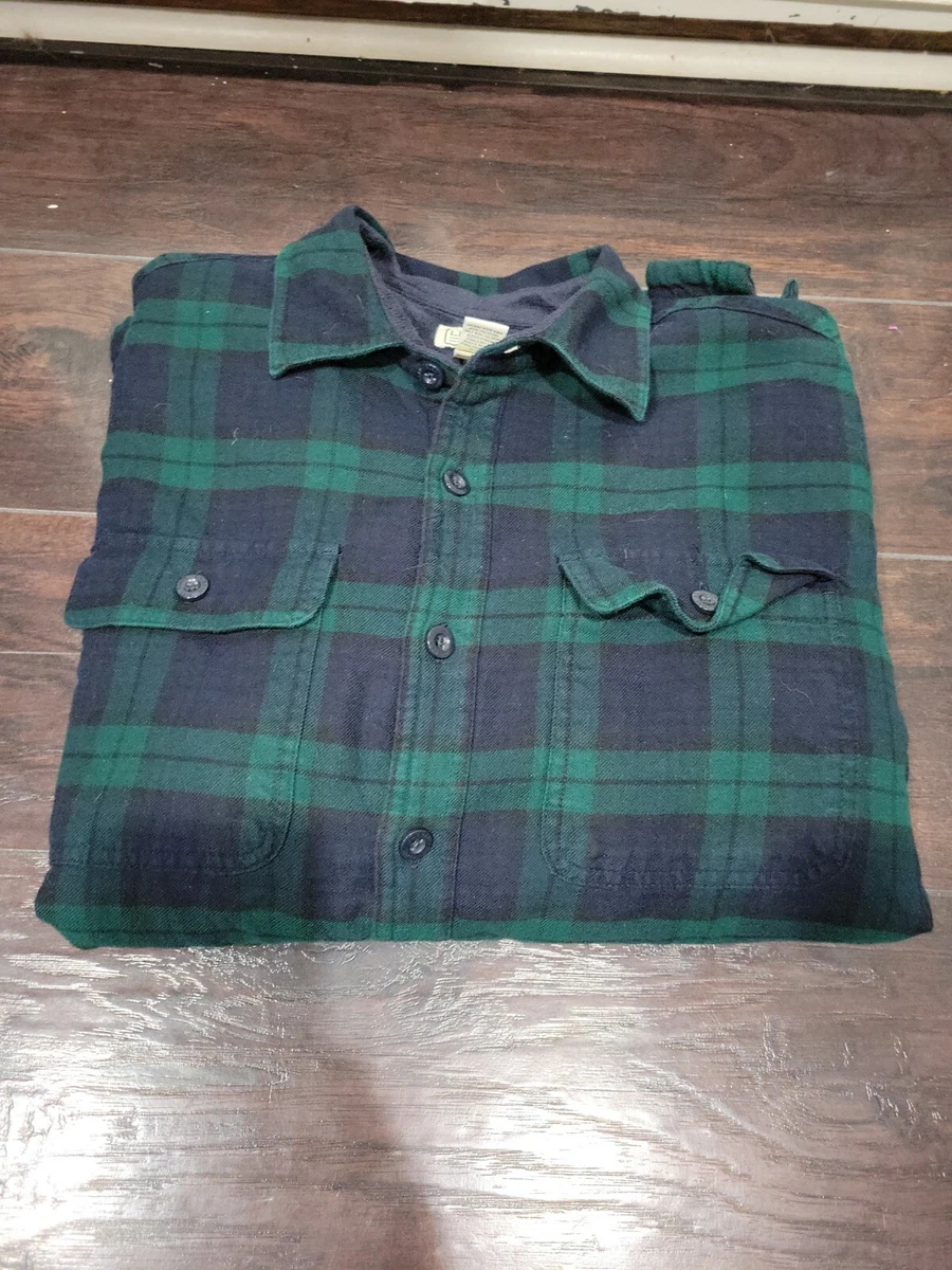 Ll bean fleece lined flannel top