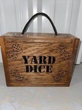 Vintage Yard Dice Storage Box with 8 player Yardzee . ALST