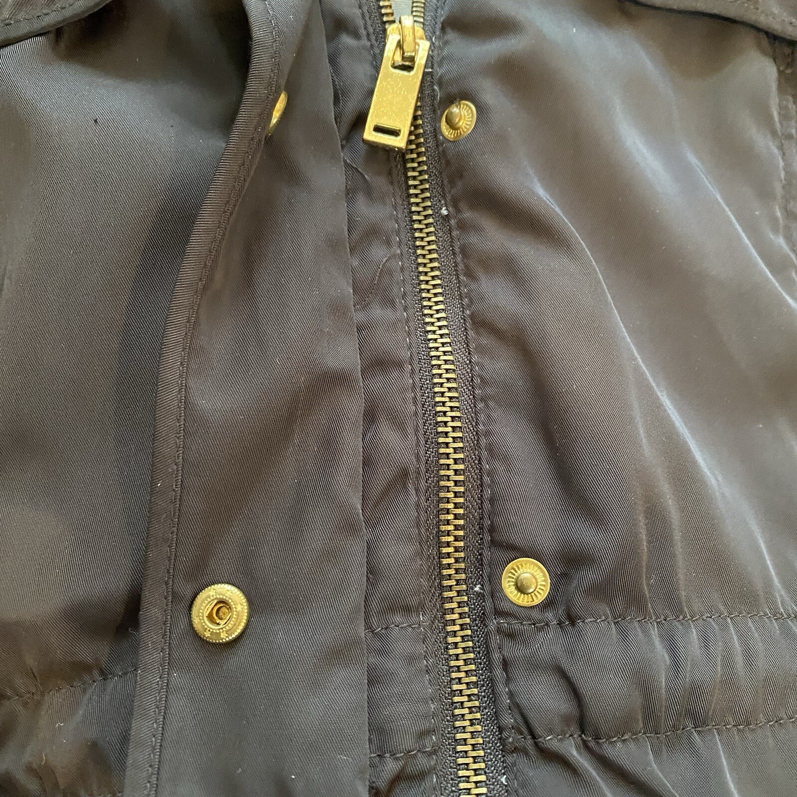 Zara Basic Black Zip Hooded Pockets Cinched Waist… - image 10