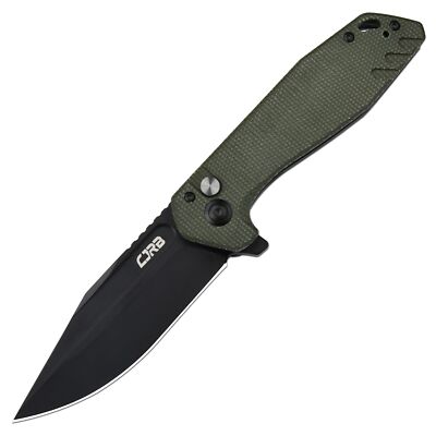 New CJRB Riff Button Lock Green Folding Poket Knife J1928-BMGN