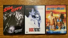 Sexy action 3-movie set - Sin City, Into The Blue, Basic Instinct (Pre-owned)