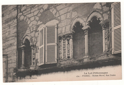 CPA 46 - FIGEAC: RUE RIGHT - MAISON MURAT (LOT) UNGESCHRIEBEN