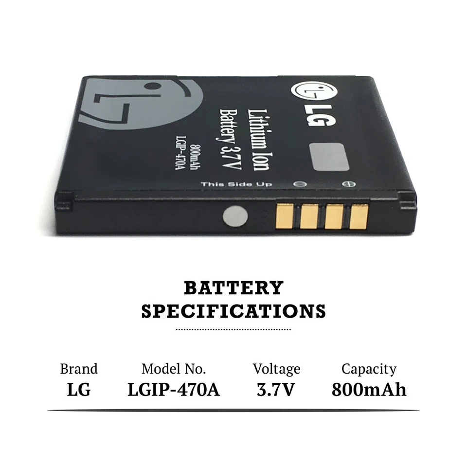 Bateria de íon de lítio de substituição OEM LG LGIP-470A 3.7V 800mAh para controle deslizante GD330 - Imagem 4 de 4