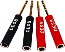 CNCESS CESS-053 Banana Plug to Pin Plug Adapter, 4mm Female to Male Screw Typ...