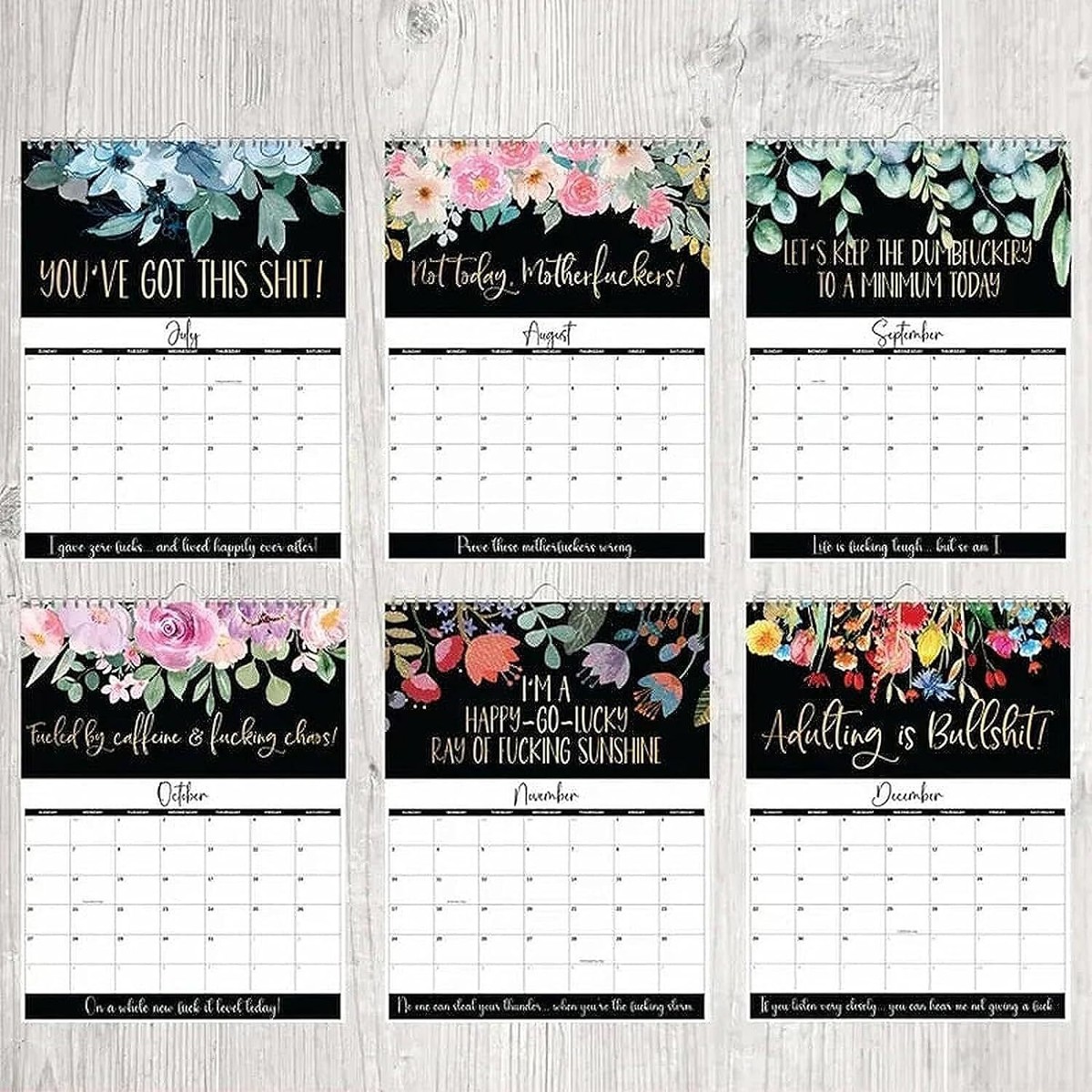 2024-wall-calendar-for-tired-ass-women-funny-monthly-calendar-ebay