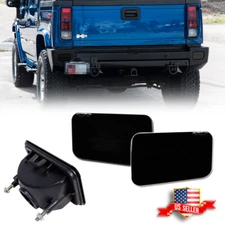 2PCS Smoked Lens Rear Bumper Reflectors Tail Light Lamps For 2005-2009 Hummer H2