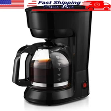 12-Cup Coffee Maker Drip Automatic Keep Warm Easy Clean Removable Filter Black