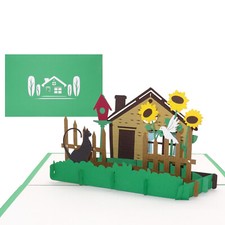 Pop Up Karte "Haus & Garten" 3D Grußkarte Garten, Eigenheim & Hausbau Einladung