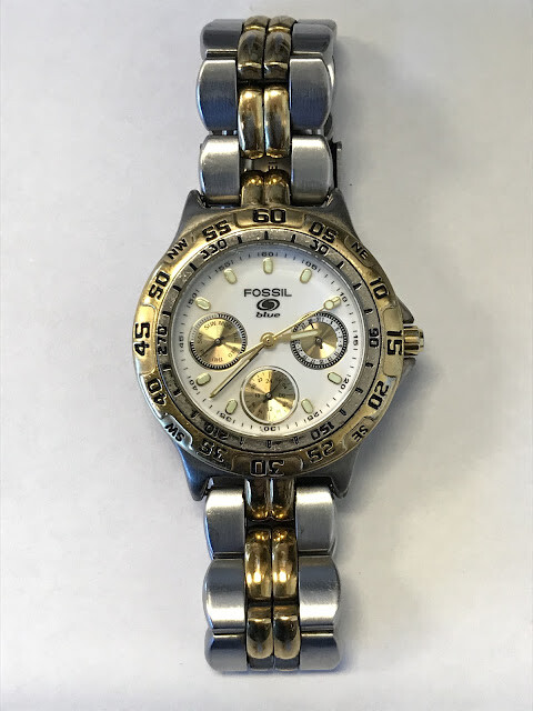 Fossil Blue Bq-9021 Stainless Steel 2 