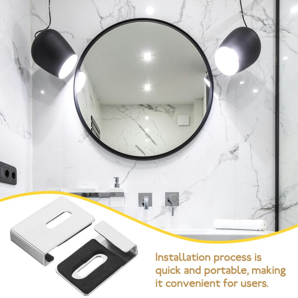 4pcs Mirror Hanger Mirror Retainer Brackets Heavy Duty Mirror Hanging