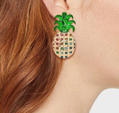 Sugarfix by Baublebar Sweet Spikey Rainbow Crystal Pineapple Drop  Earrings