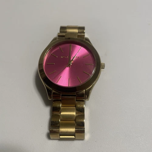 Orologio Donna Michael Kors MK3264 Runway Quadrante Rosa Bracciale Acciaio Inox Oro