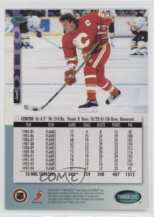 1994-95 Parkhurst SE Joel Otto #SE31 - Image 2 of 2