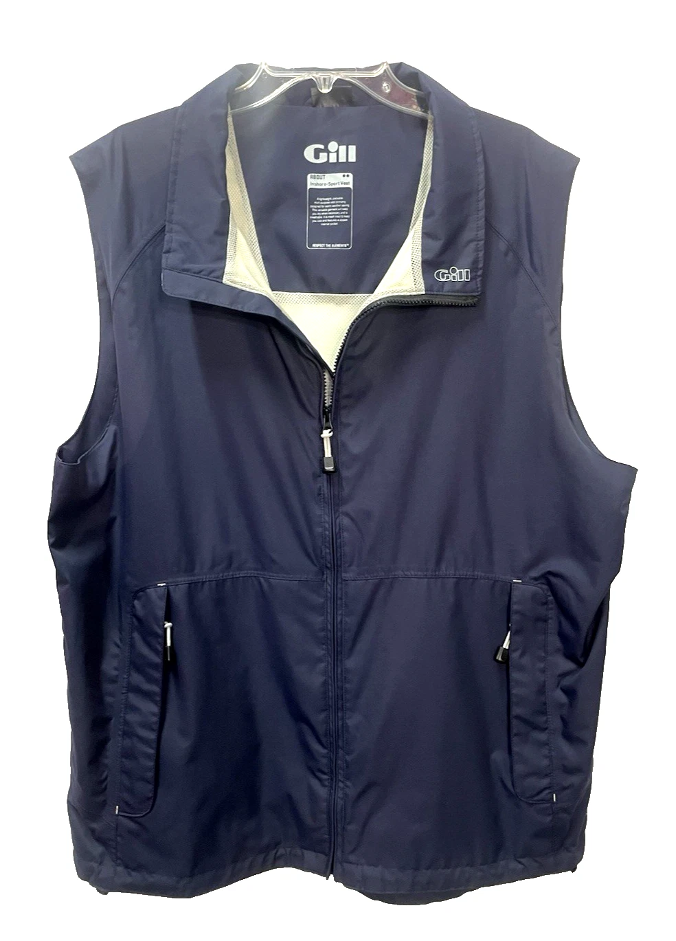Men's Sailing Vest GILL IN SHORE SPORT Waterproof Breathable Navy-Blue Nylon 3XL