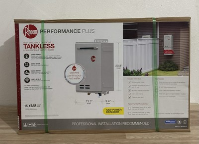 #ad #ad Rheem 9.5 GPM Smart Non Condensing Outdoor Liquid Propane Tankless Water Heater $899.99