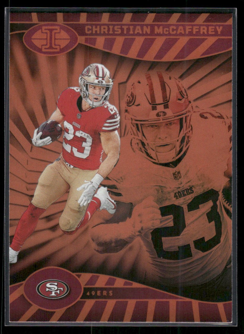 2024 Panini Illusions Christian McCaffrey Orange Trophy Collection 49ers #77