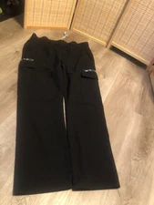 Men's FIGS Scrubs Pants Bottoms  Black With Hawaiian Design XL PO#1344 (M90)