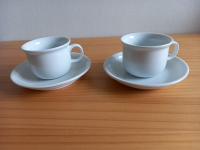 2 x Thomas Trend weiß Rillenmuster Espressotasse mit UT
