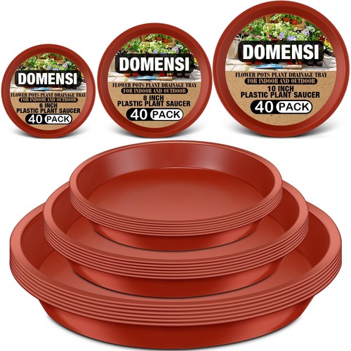 120 Pieces 6 8 10 Inch Plastic Plant Saucer Bulk Plant Trays for Pots Sturdy .