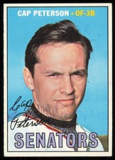 1967 TOPPS CAP PETERSON  B WASHINGTON SENATORS #387 EX-EXMT