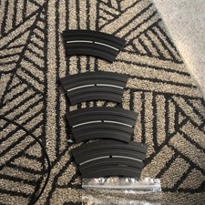 Aurora #1514 9" Radius 1/8 Curve Slot Car Track (4 W/ Pins And Locks Slot Cars