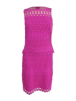 Lauren by Ralph Lauren Women's Sheer-Yoke Lace Dress 789022768357