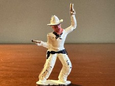Vintage Barclay B212a Dimestore Cowboy, Shooting Two Pistols One In Air RARE, VG