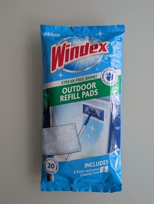 1 Windex Outdoor Refill Cleaning Pad Windows Sealed Discontinued With 2 Pads