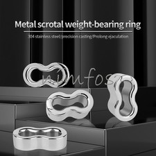 Stainless Steel Lock Screw Weight Male Ball Stretcher Scrotum Delay Ejaculation